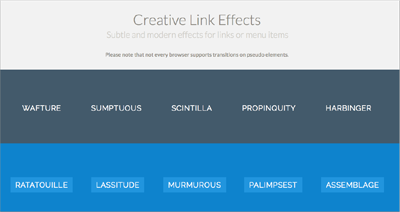 Für Buttons, Links und Navigationspunkte gut geeignet sind die Creative Link Effects (tympanus.net/Development/CreativeLinkEffects).