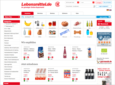 Viel Spaß beim Suchen; es dürfte nicht ganz so intuitiv laufen wie im Lebensmittelmarkt: lebensmittel.de.