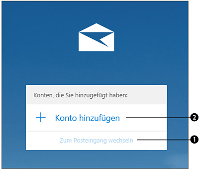 Bevor Sie mit der Mail-App E-Mails lesen und schreiben können, müssen Sie Ihr E-Mail-Konto hinzufügen.