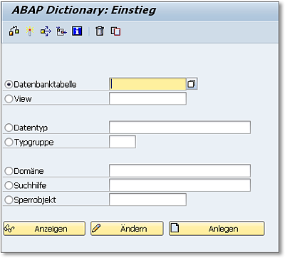 Einstieg in das ABAP Dictionary