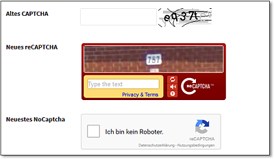 Ab Version 3.4 unterstützt Joomla! Googles neueste CAPTCHA- Technologie NoCaptcha.