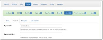 Die Dankemail an den Benutzer enthält ein dynamisches Feld: die »emailaddress«, die der Benutzer beim Ausfüllen des Kontaktformulars angegeben hatte.