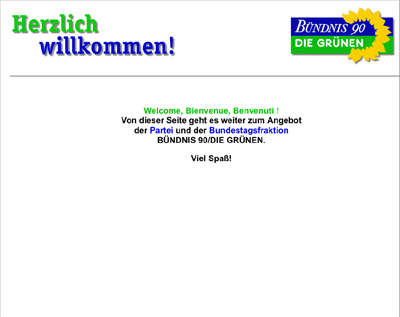 Am Anfang war das Webdesign wüst und leer: Webseiten von BMW und Bündnis 90/Die Grünen Mitte der 1990er-Jahre.