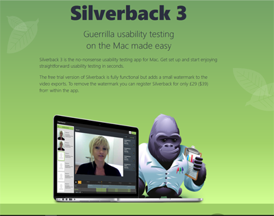 Silverback ist eine Software für Mac-User, mit der Surfsitzungen aufgezeichnet werden können (silverbackapp.com).