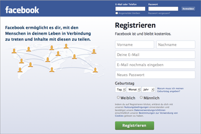 FacebookFacebook in Blau. Ob das Netzwerk in Grün oder Orange den gleichen Erfolg gehabt hätte? facebook.com