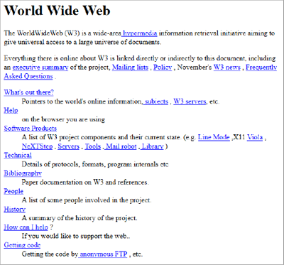 Das ist sie, die erste Webseite und dabei voll flexibel: w3.org/History/19921103-hypertext/hypertext/WWW/TheProject.html.