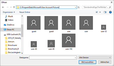 Die neutrale Personen-Silhouette finden Sie im Ordner »User Account Pictures«.