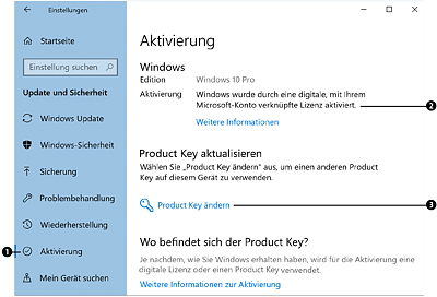 Windows 10 wurde ordnungsgemäß aktiviert.